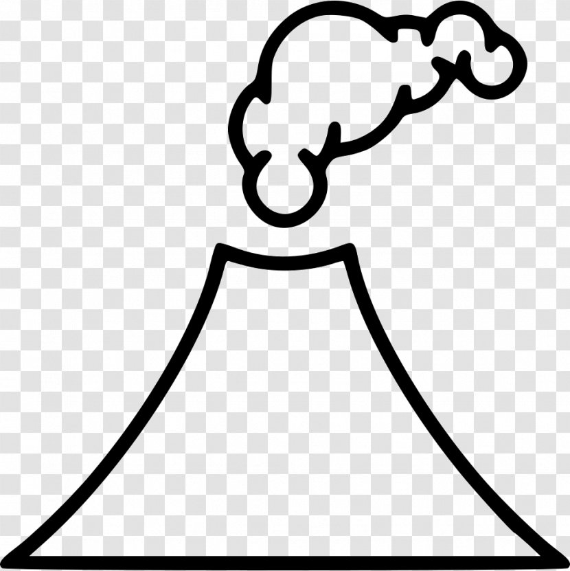 Clip Art Mayon Volcano Vector Graphics - Black And White Transparent PNG