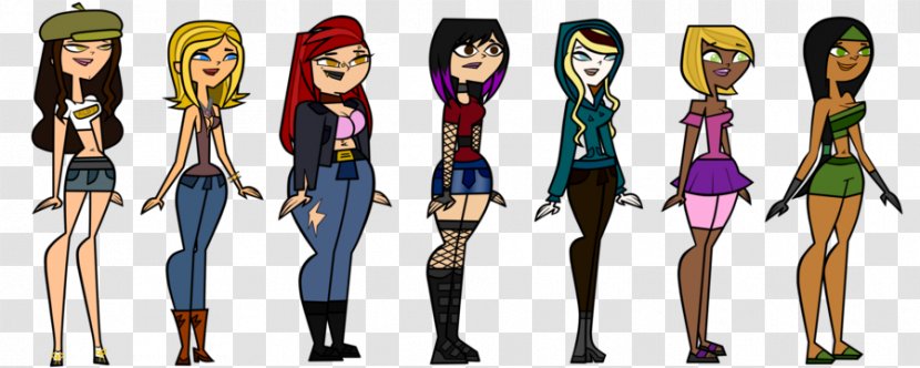 Total Drama Season 5 Female World Tour - Silhouette - 3 Character Animated SeriesTotal Transparent PNG