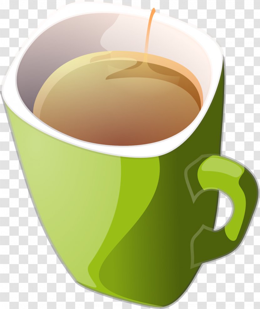 Green Tea White Coffee Clip Art - Dream Mug Transparent PNG
