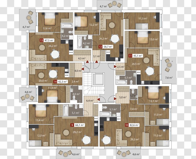 Floor Plan Facade Property - Schematic - Design Transparent PNG