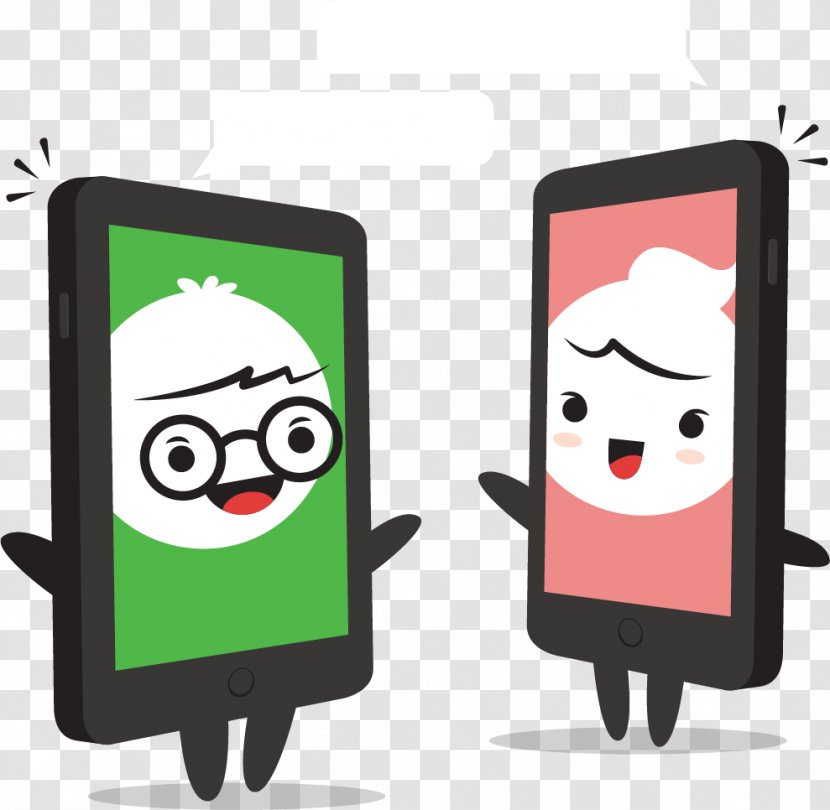 Cartoon Online Chat Clip Art - Fictional Character - Smartphone Villain Dialog Transparent PNG