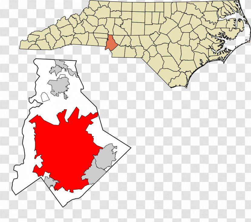 Charlotte Huntersville, North Carolina Cumberland County, Stallings Map - Area Transparent PNG