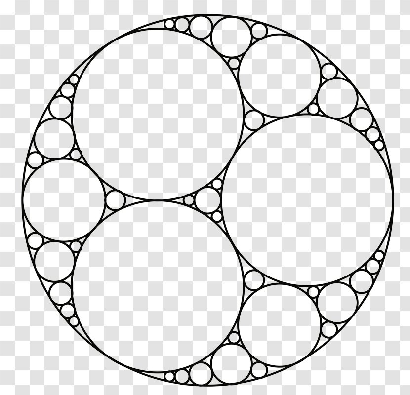 Apollonian Gasket Fractal Mathematics Tangent Circles - Point Transparent PNG