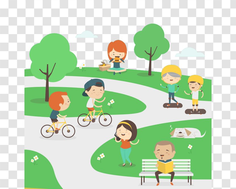 Urban Park Clip Art Cartoon Play Transparent Png