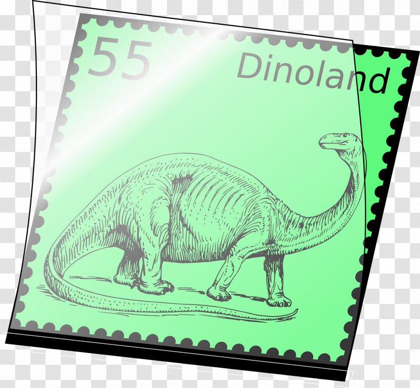 Dinosaur Brontosaurus Stegosaurus Clip Art - Drawing - Stamps Transparent PNG
