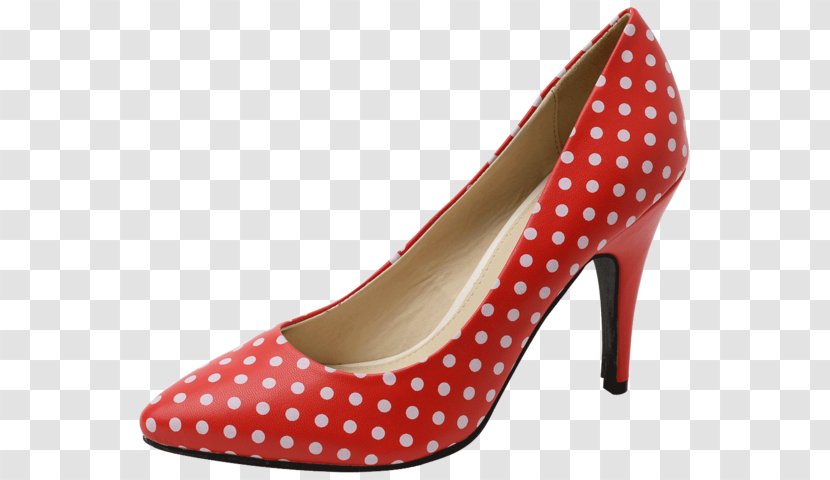 T.U.K. High-heeled Shoe Polka Dot - High Heel Transparent PNG