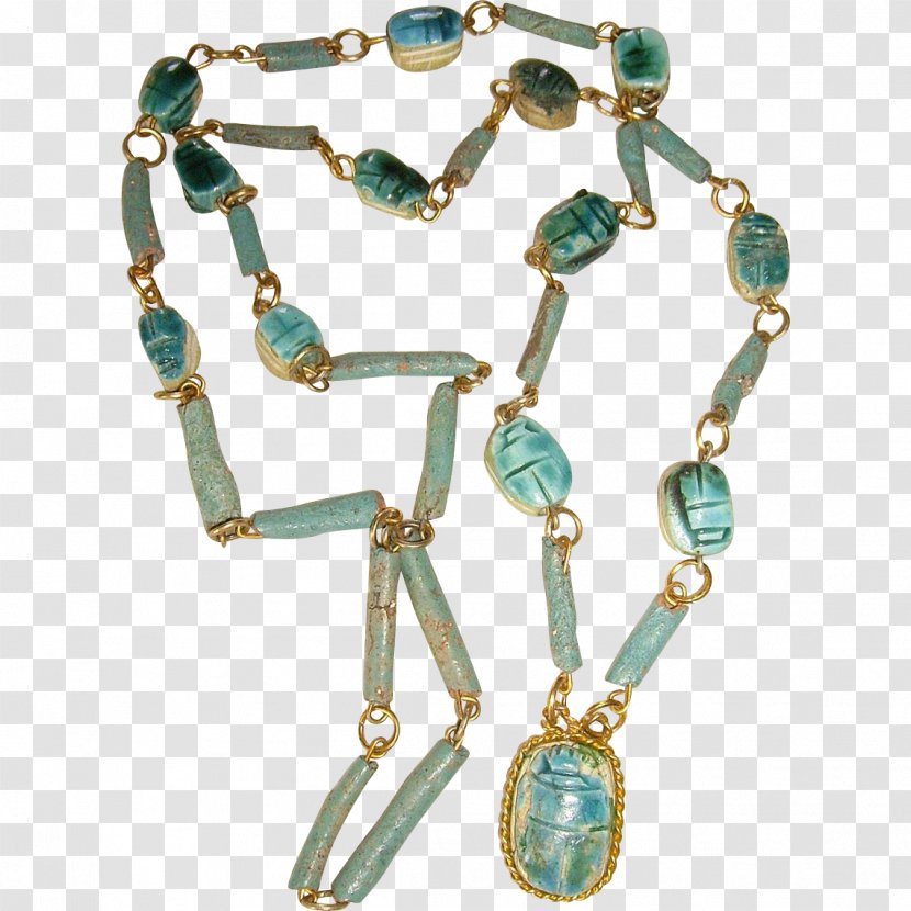 Turquoise Ancient Egypt Necklace Bead Earring Transparent PNG