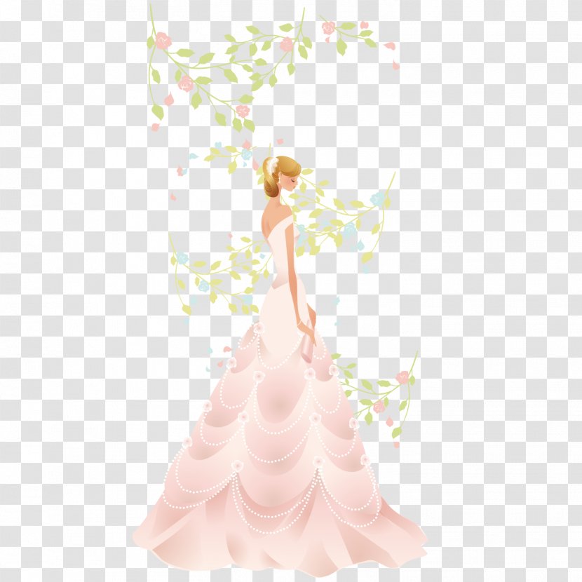 Bride Wedding Euclidean Vector - Pink - The Most Beautiful Transparent PNG