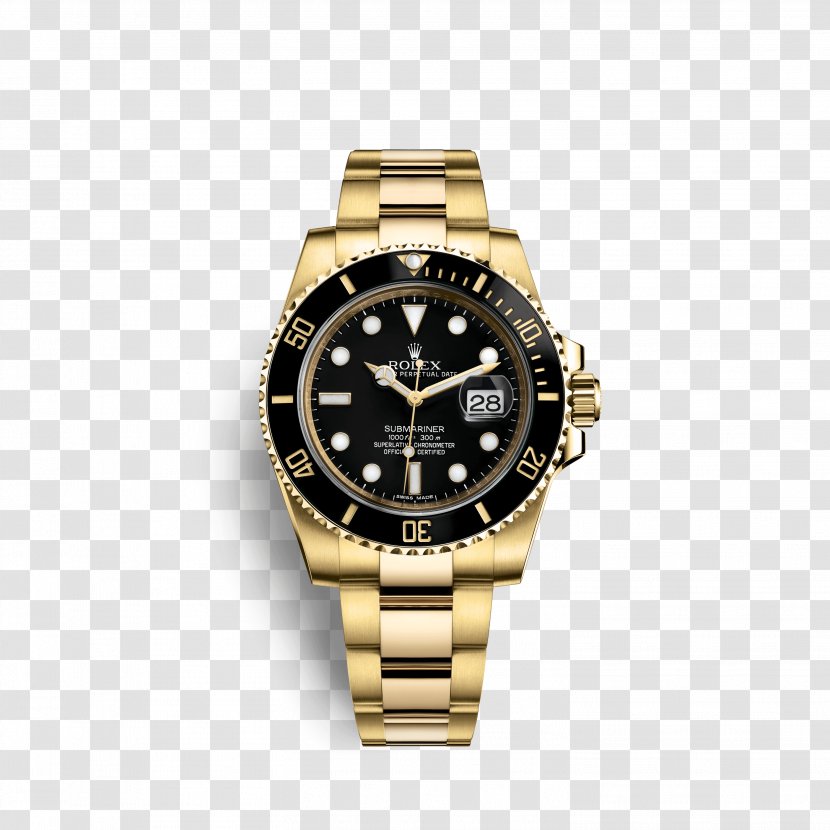 Rolex Submariner Watch Colored Gold Transparent PNG