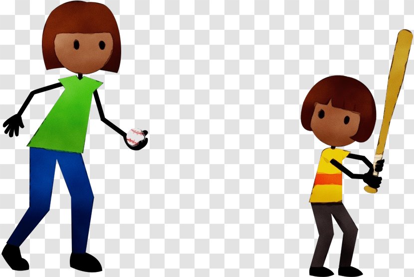 Cartoon People Conversation Yellow Standing - Child Interaction Transparent PNG