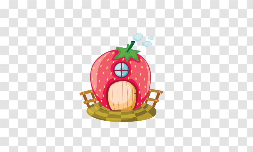 House Cartoon Strawberry Illustration - Pumpkin Transparent PNG