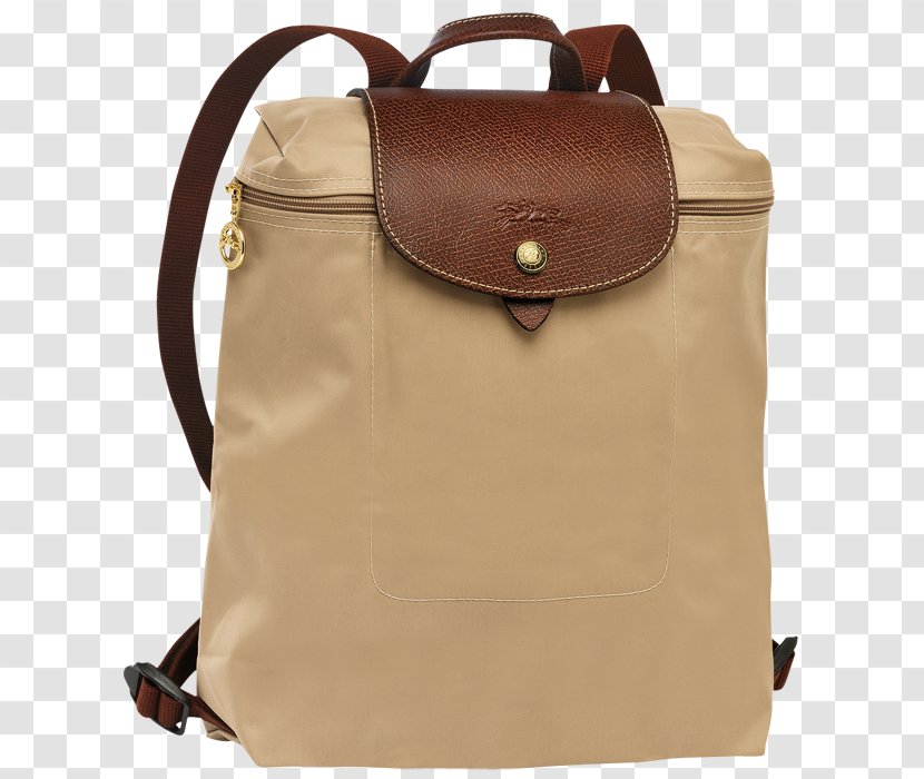 Longchamp 'Le Pliage' Backpack Handbag - Leather Transparent PNG