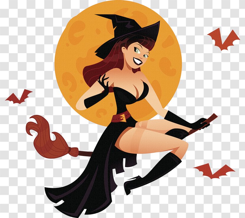 Broom Witchcraft - Silhouette - Frame Transparent PNG