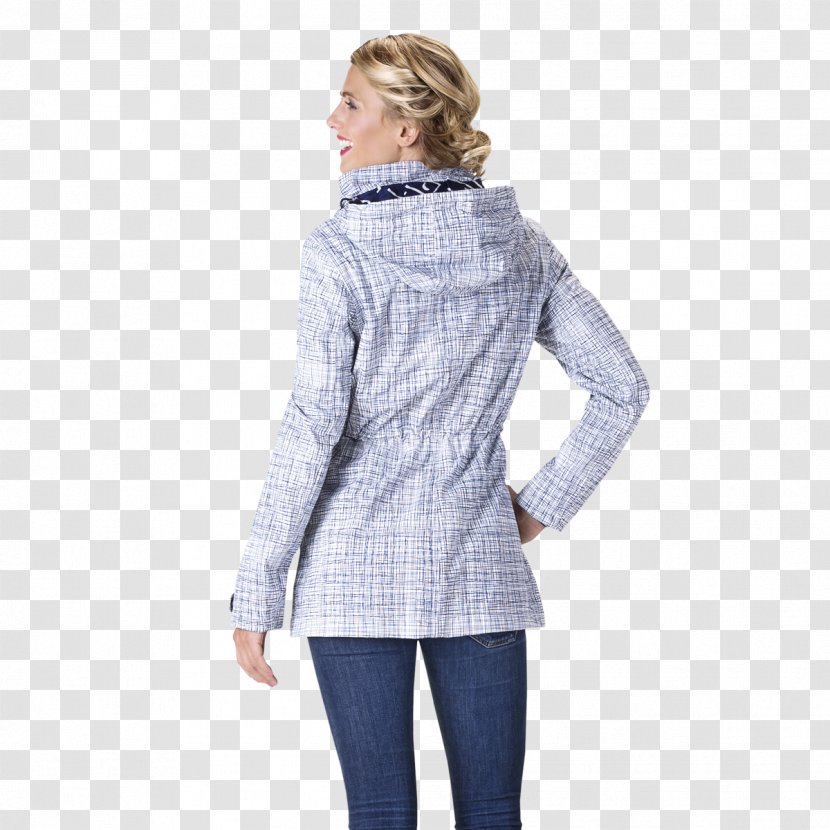 Sleeve Coat Outerwear Hood Jacket - Blue - Rainy Days Transparent PNG