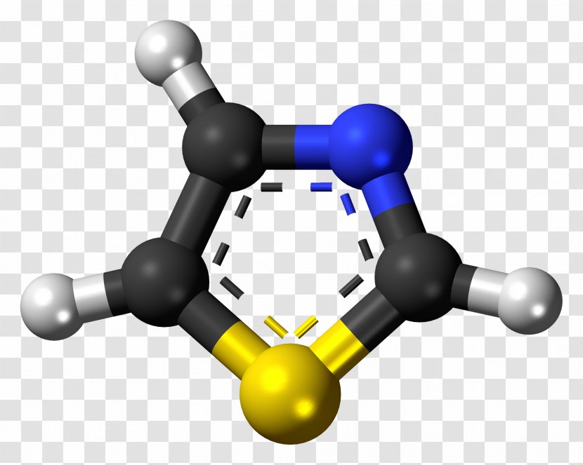 Pyrazole Ball-and-stick Model Heterocyclic Compound Molecule Thiazole - Nitrogen - Atom Transparent PNG