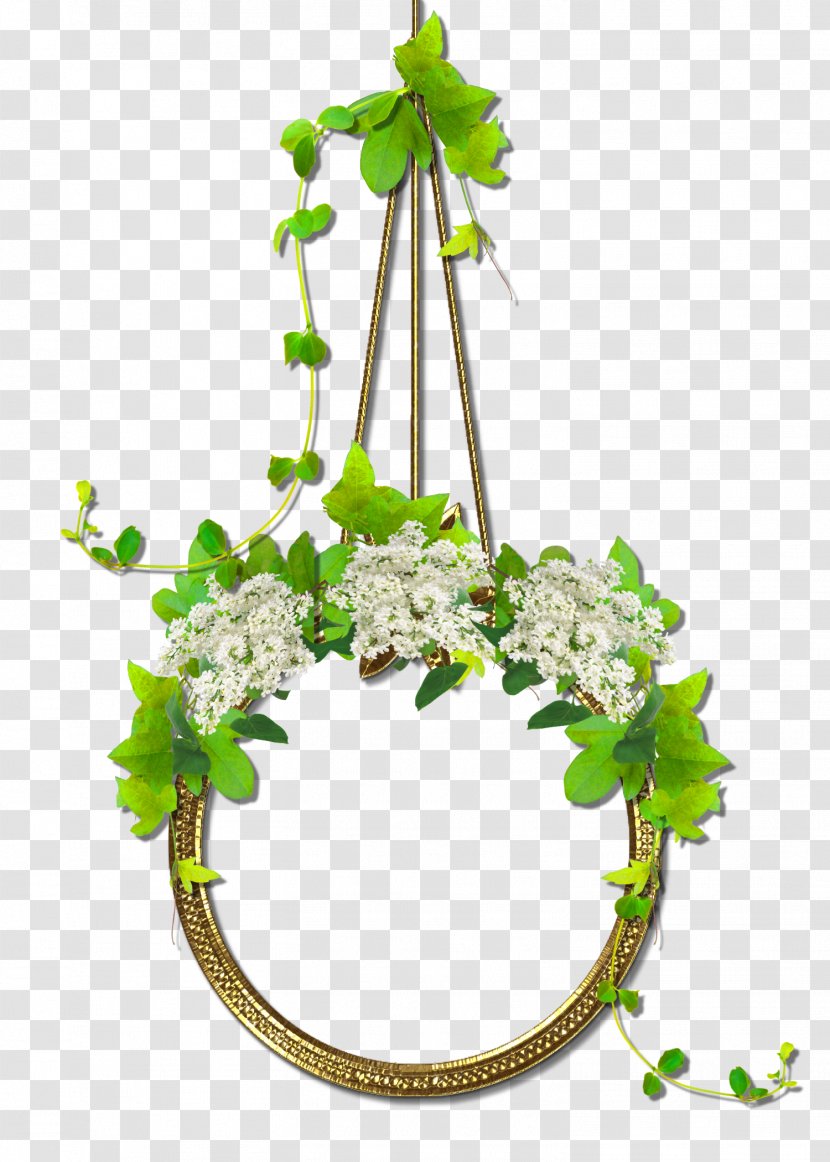 Wreath Flower Garland - Ipomoea Nil - Round Frame Transparent PNG