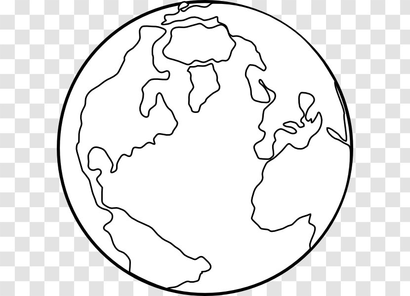 Clip Art World Map Drawing Globe - Tree - Coloring Sheet Transparent PNG