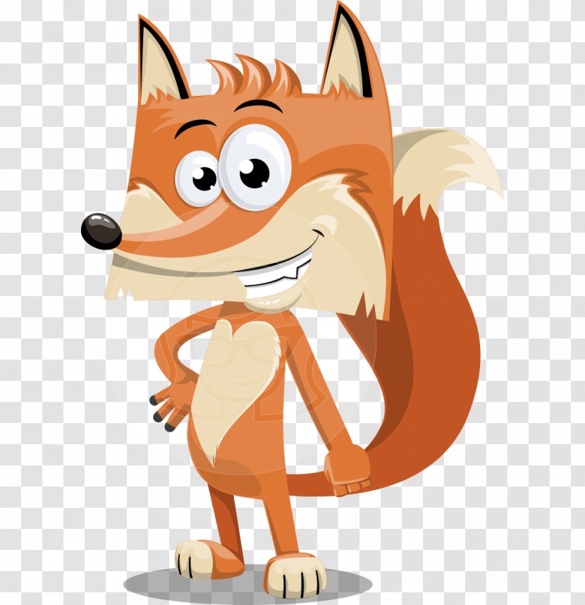 Cartoon Drawing - Dog Like Mammal - Fox Transparent PNG