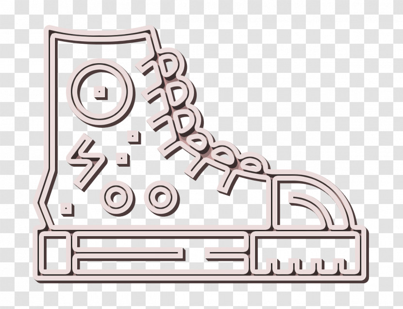 Punk Rock Icon Sneakers Icon DIY Icon Transparent PNG
