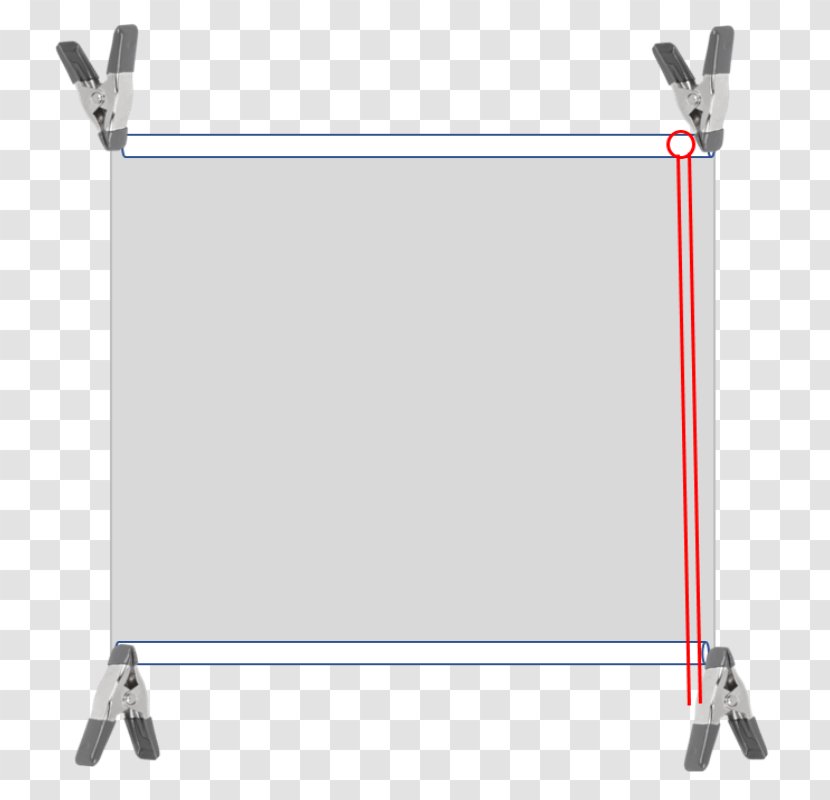 Rectangle Line - Hanging String Polaroid Frame Transparent PNG