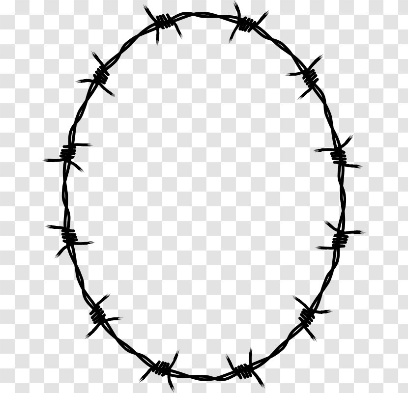 Barbed Wire Borders And Frames Fence Clip Art - Barbwire Transparent PNG