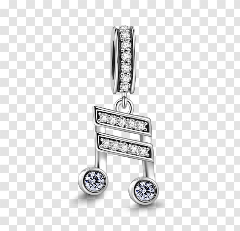 Earring Charm Bracelet Jewellery Silver Charms & Pendants - Swarovski Ag Transparent PNG