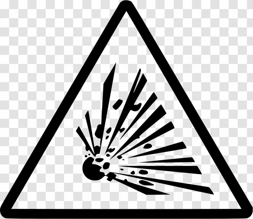 Hazard Explosive Material Warning Sign Explosion - Point Transparent PNG