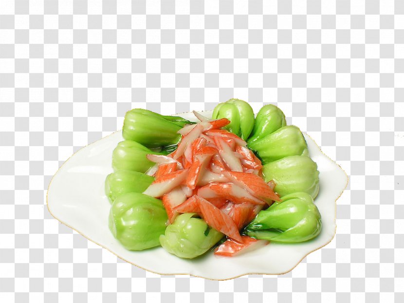 Chinese Cuisine Vegetarian Hot Pot Choy Sum Food - Leaf Vegetable - Crab Cabbage Transparent PNG