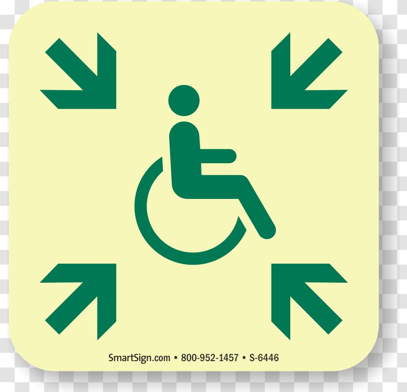Meeting Point ADA Signs Information Pictogram - Green Transparent PNG