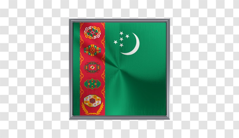 Mary Turkestan Autonomous Soviet Socialist Republic Ashgabat Flag Of Turkmenistan - National - Metal Square Transparent PNG