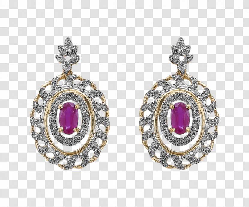 Earring Bijou Jewellery Imitation Gemstones & Rhinestones Wedding Ring - Ruby - Orra Transparent PNG