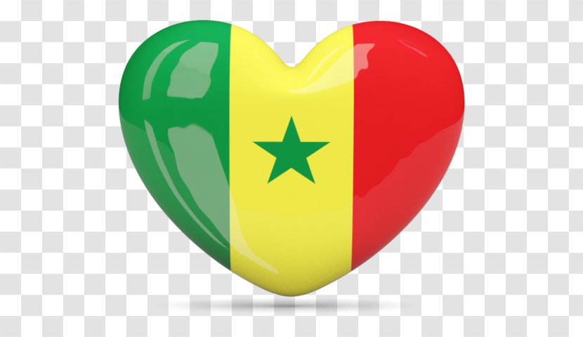 Flag Of Mali Mexico Senegal - Heart Transparent PNG