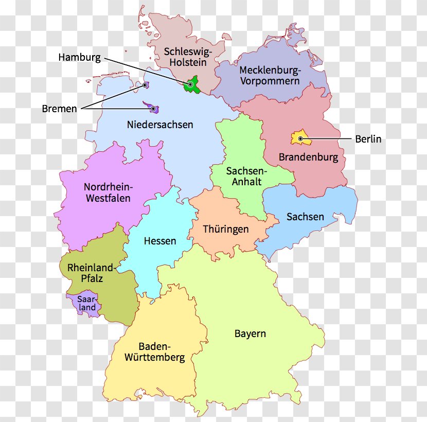 States Of Germany Map Shapefile - File Viewer Transparent PNG