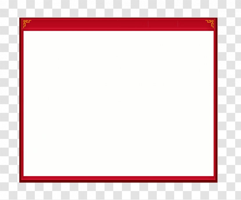 Paper Picture Frame Area Pattern - Product - Red Material Transparent PNG