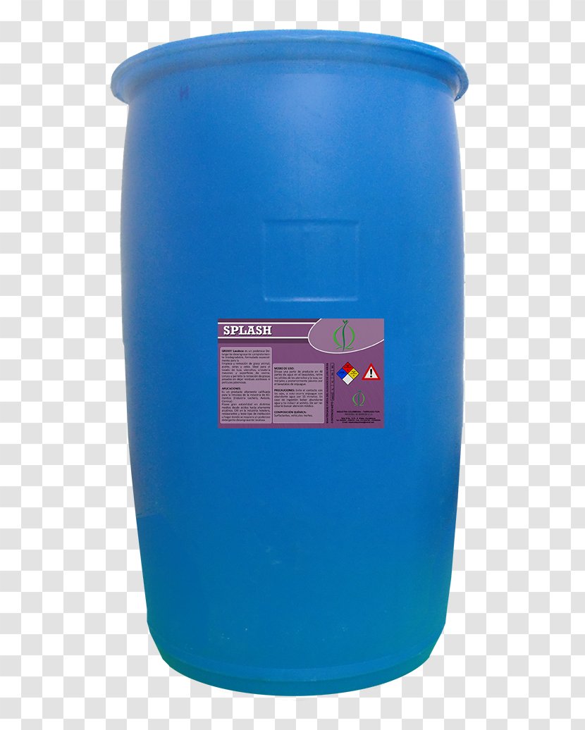 Cobalt Blue Plastic Cylinder - Liquid - Cream Splash Transparent PNG