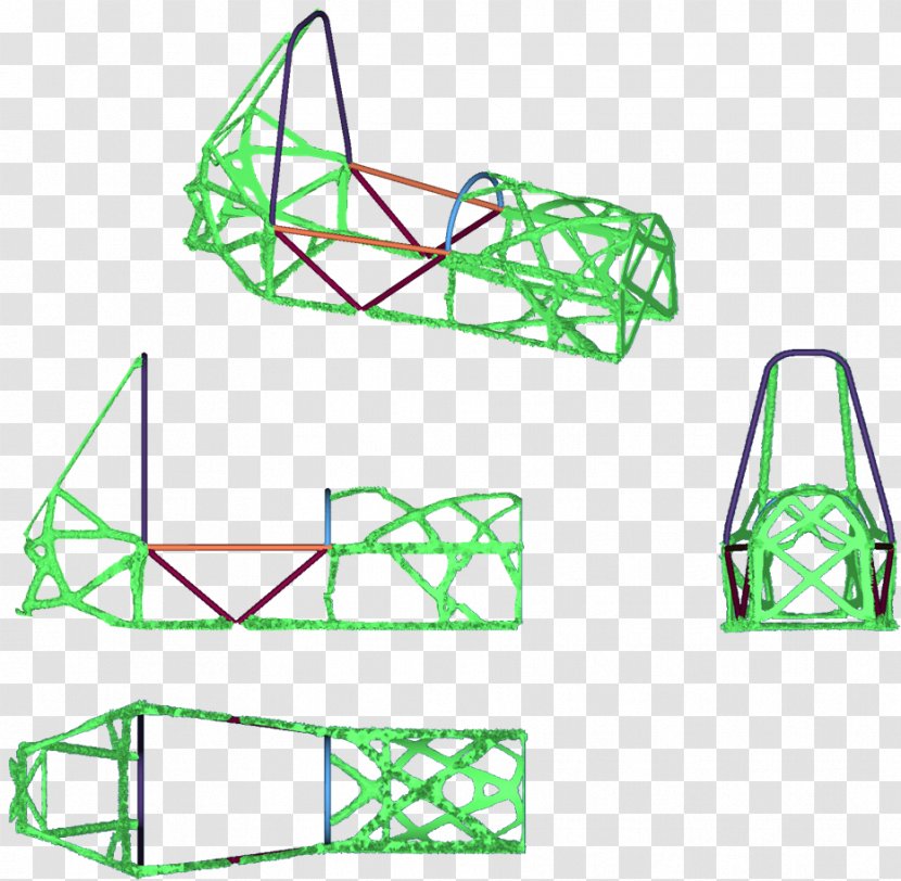 Car Formula SAE Impact Attenuator Topology Optimization Chassis - Structure Transparent PNG