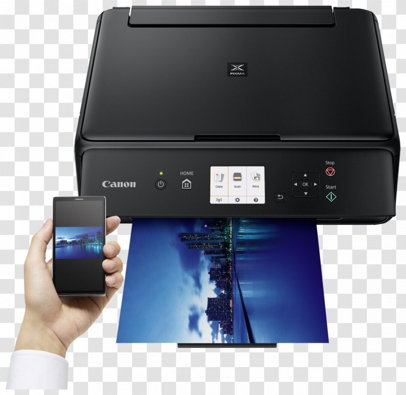 Canon PIXMA TS5050 Inkjet Printing Multi-function Printer Transparent PNG