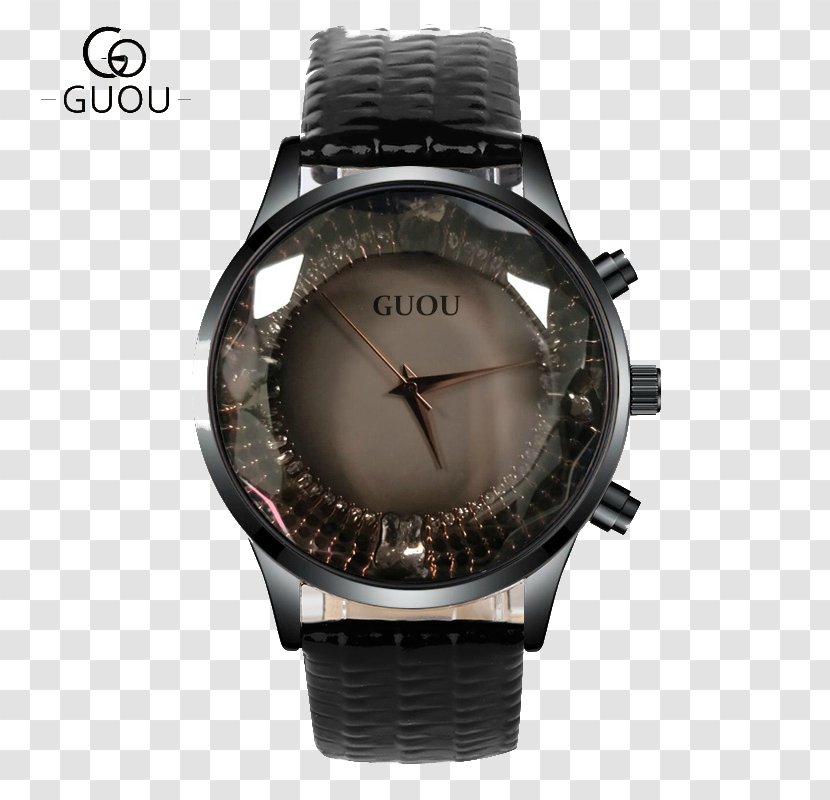 Quartz Clock Analog Watch Strap - Leather Transparent PNG