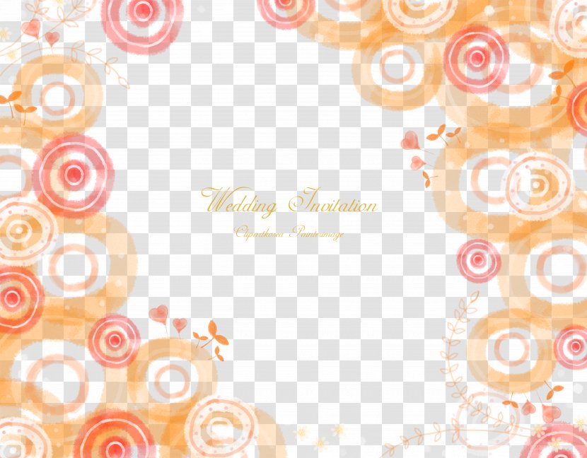 Poster Orange Wallpaper - Printing - Ink Circle Border Background Transparent PNG