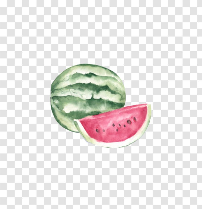Watercolor Painting Canvas Watermelon - Citrullus Transparent PNG