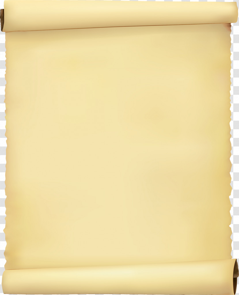 Scroll Yellow Rectangle Beige Paper Product Transparent PNG