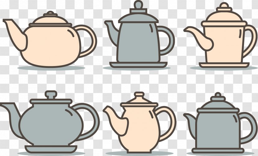 Teapot Coffee Cup Cafe - Drawing - Tea Transparent PNG