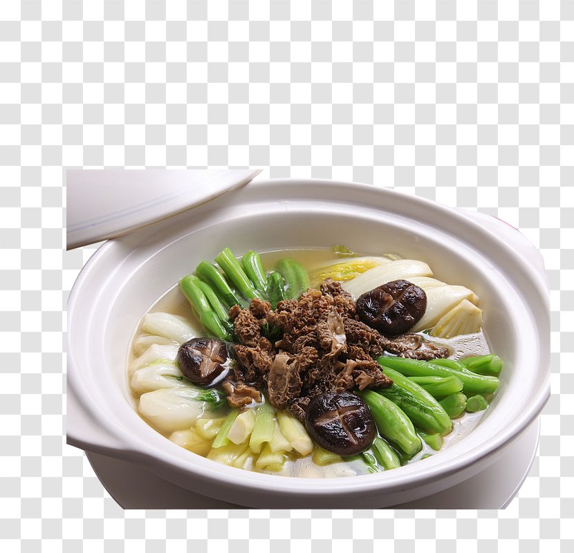 Chinese Cuisine Vegetarian Shiitake Mushroom - Food - Features Cauliflower Pot Transparent PNG