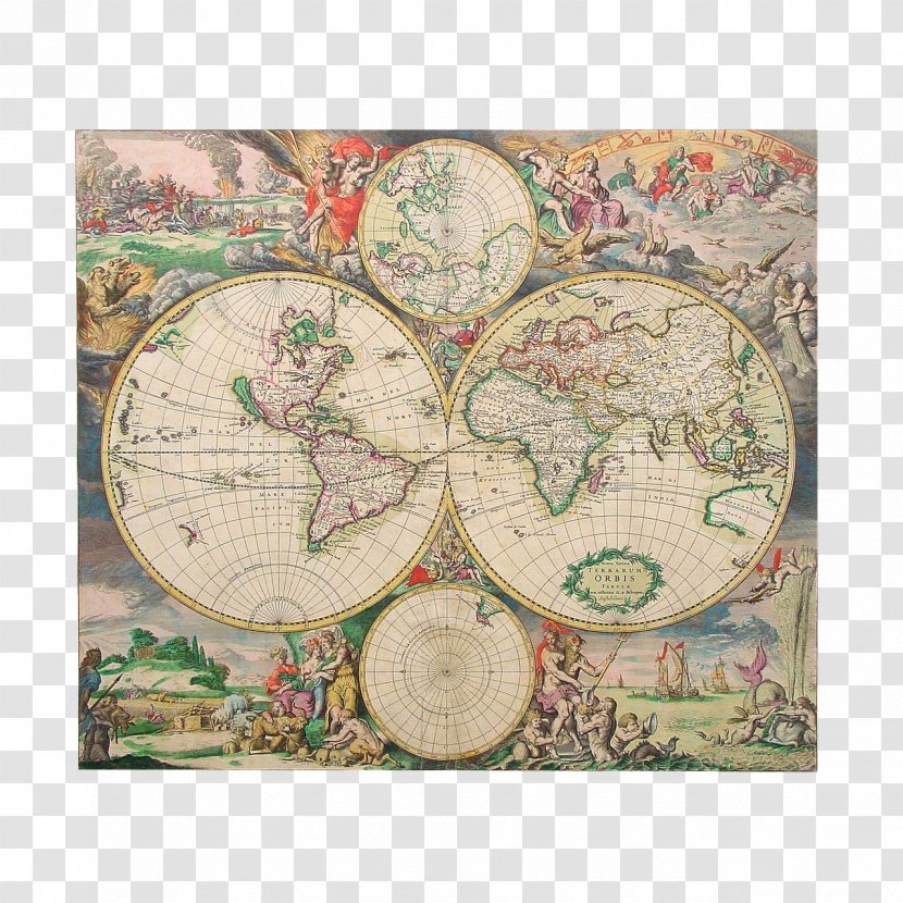 Early World Maps Old - Decoupage - Map Transparent PNG