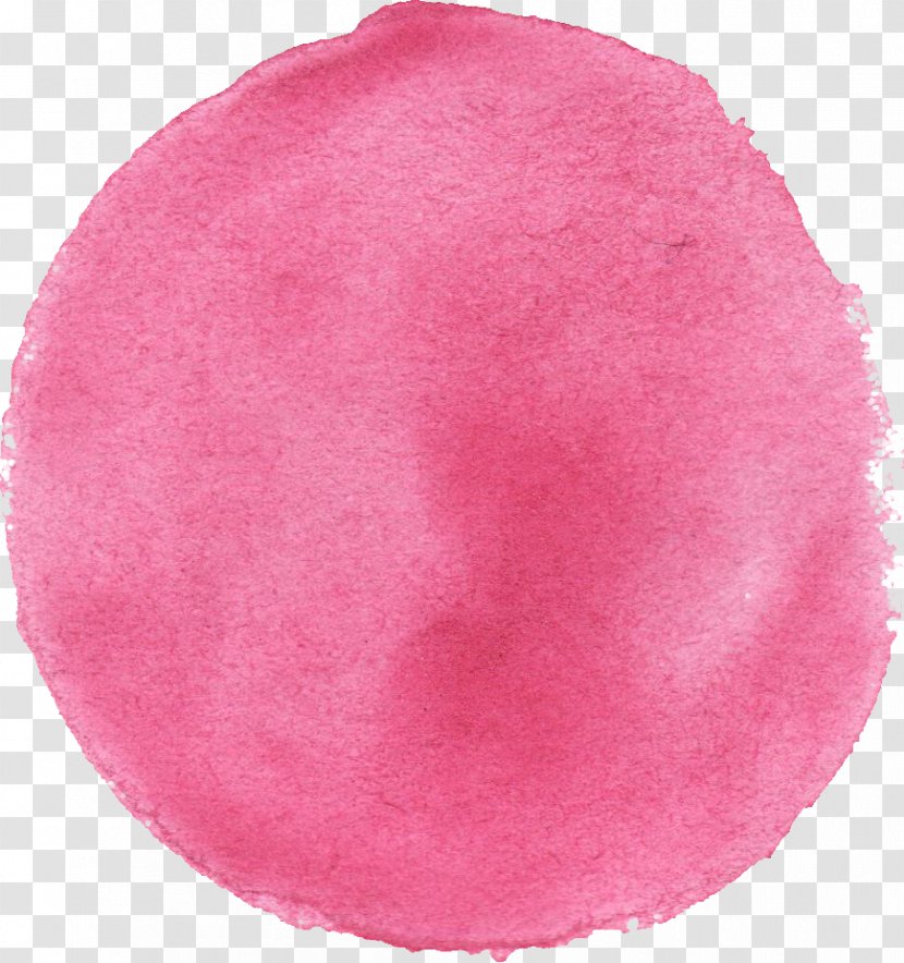 Pink Magenta Circle Petal Wool - Watercolour Transparent PNG