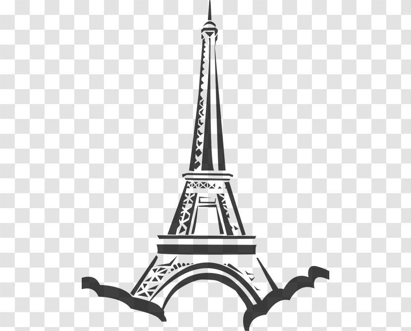 Eiffel Tower Desktop Wallpaper Clip Art - Monochrome Photography Transparent PNG