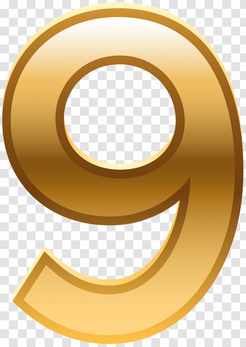 Number Material - Golden Numbers Transparent PNG