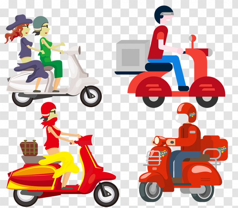 Meal Delivery Service Online Food Ordering Pizza - Restaurant - Express Delivery, Motorcycle Ride Transparent PNG