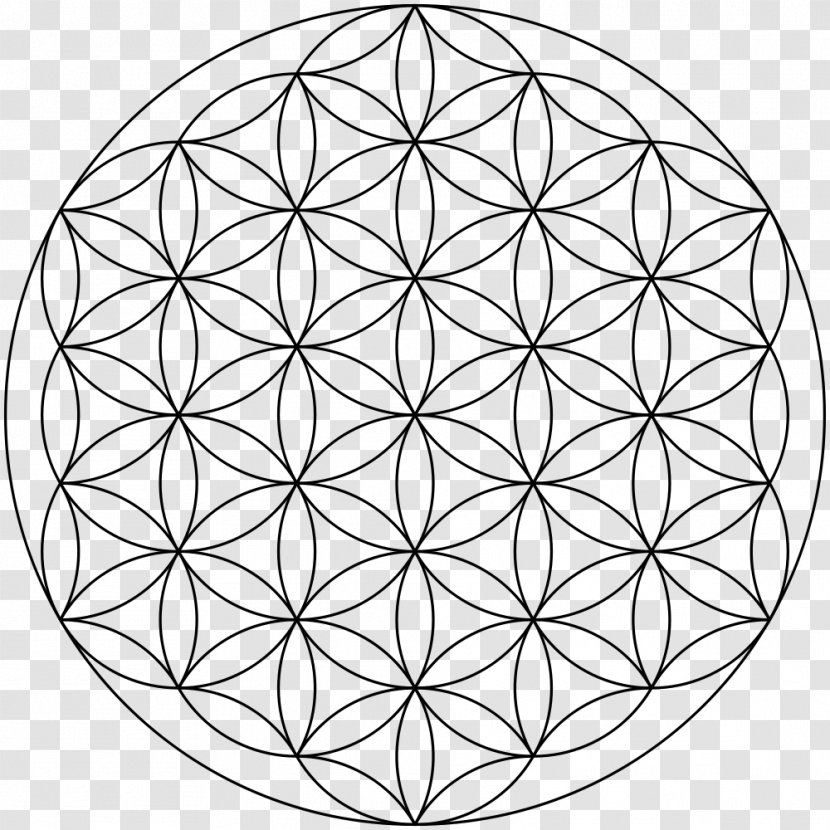 Sacred Geometry Symbol Overlapping Circles Grid Shape - Symmetry - Namaste Transparent PNG