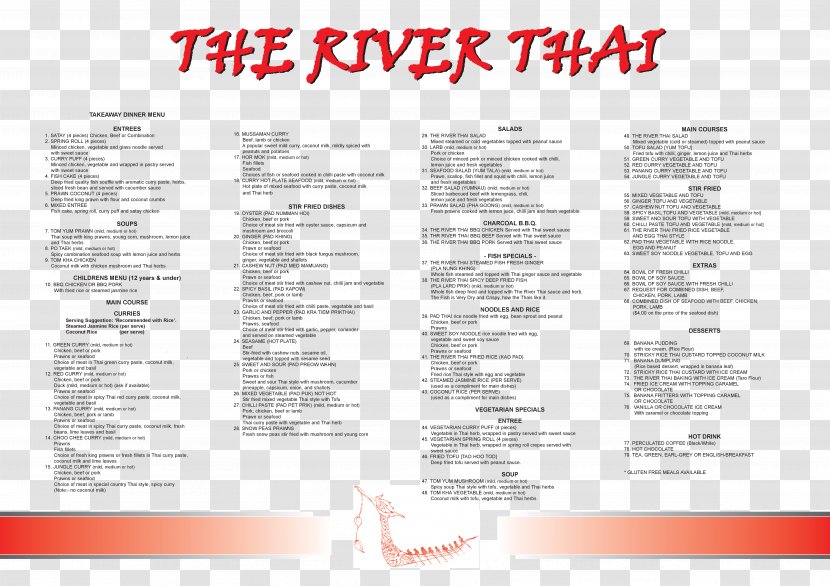 Thai Cuisine The River Take-out Restaurant Pad - Dish - Menu Transparent PNG